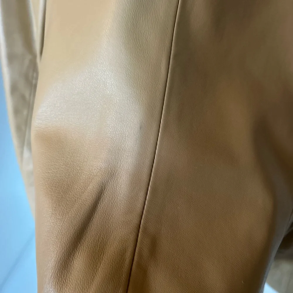 Ann Taylor Camel Genuine Leather Jacket - Picture 7 of 7
